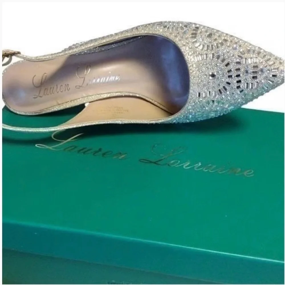 Lauren Lorraine Rachel Silver Heel Size 7 NIB - Picture 5 of 7